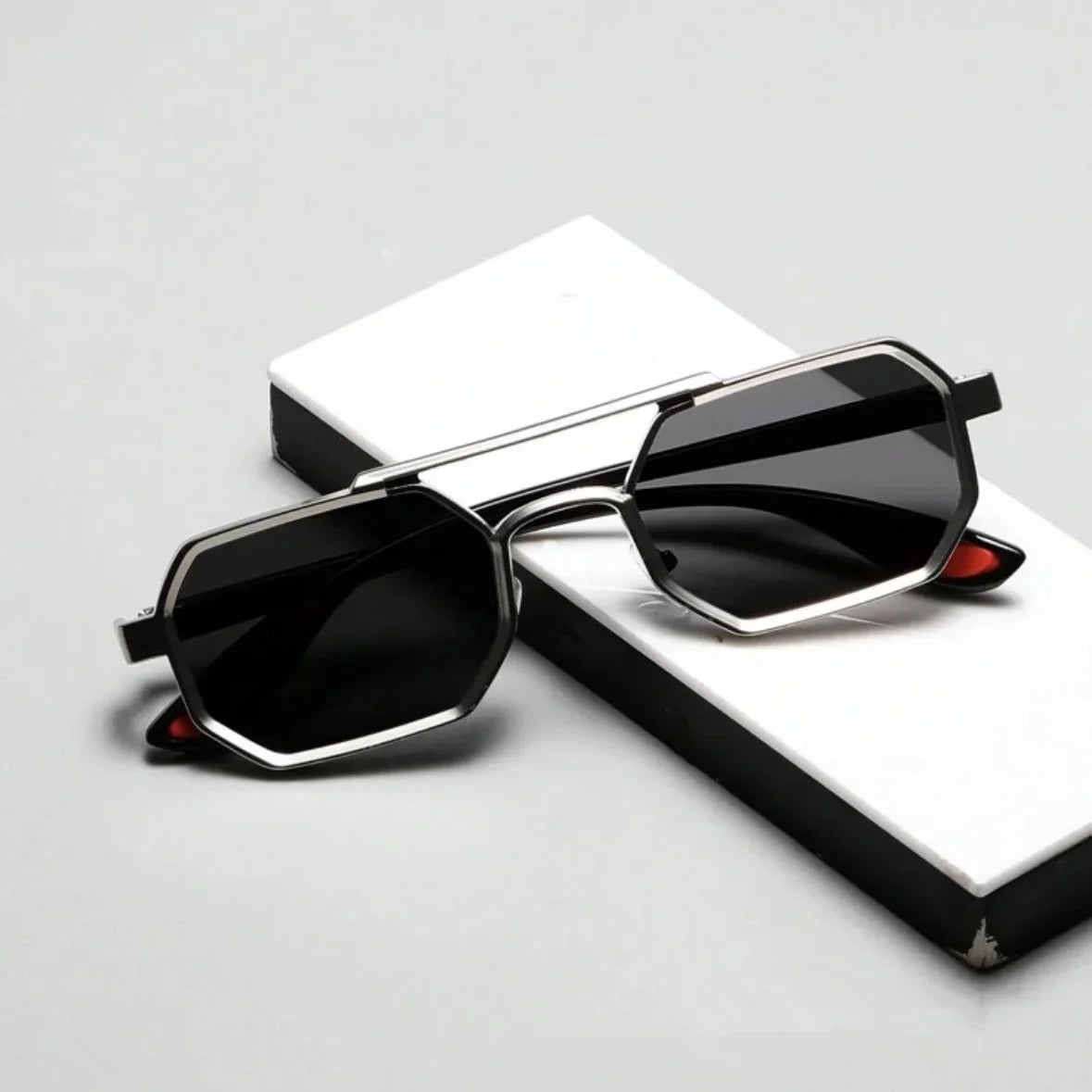 Titanium Octagon Sunglasses