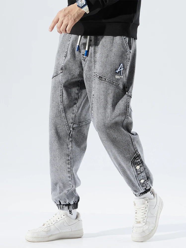 'A' Denim Joggers