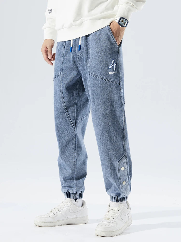 'A' Denim Joggers