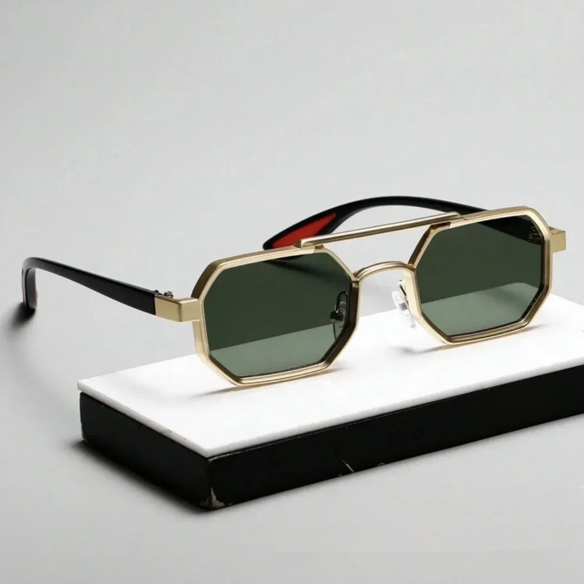 Titanium Octagon Sunglasses