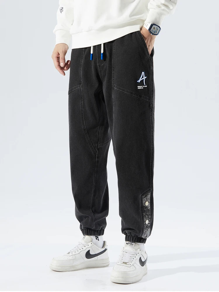 'A' Denim Joggers